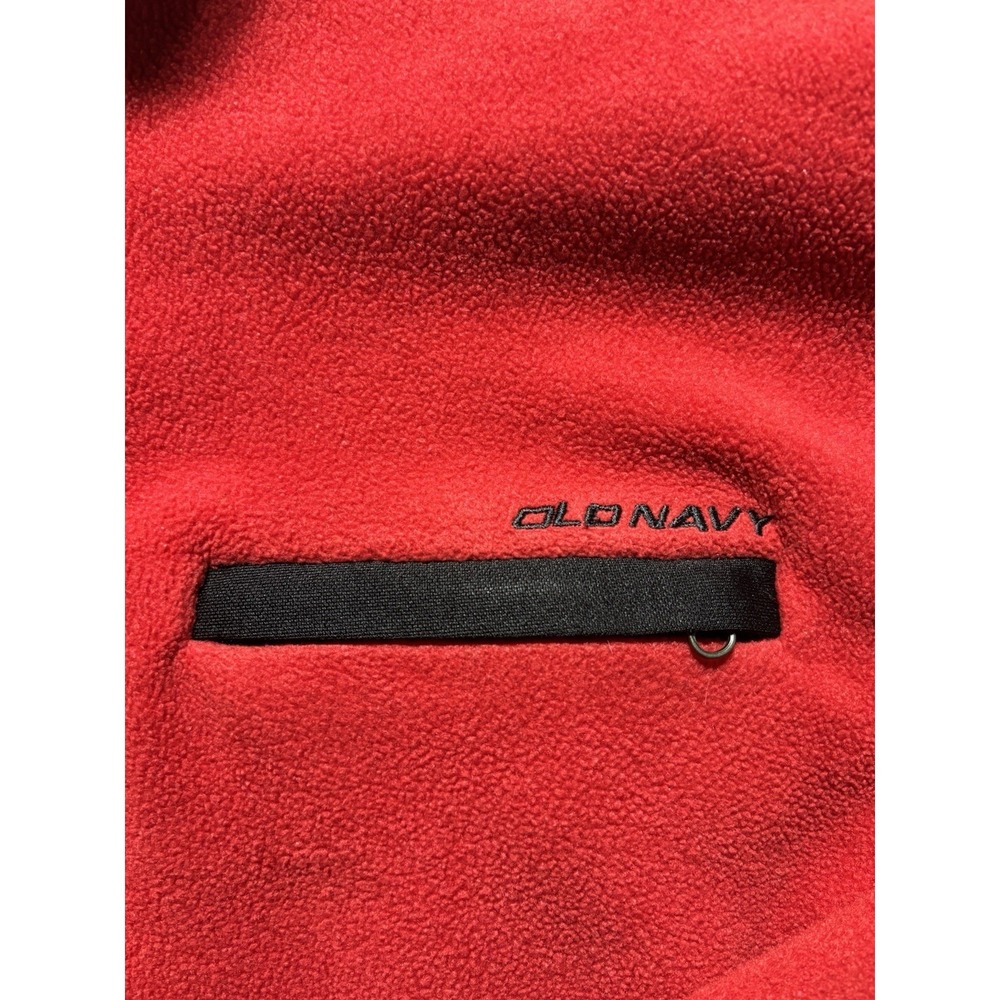 Vintage Old Navy Long Sleeve Fleece Quarter Zip Zipper Pocket Size XL Red - Picture 5 of 11